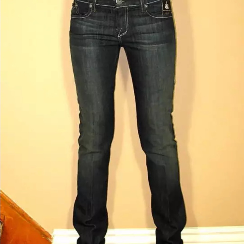 Rock & Republic Stella Straight Leg Dark Jeans Y2K Vintage Low Rise size 23 XXS - Picture 6 of 8